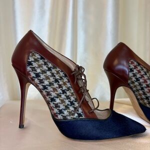 J. Crew Brown and Blue Heels